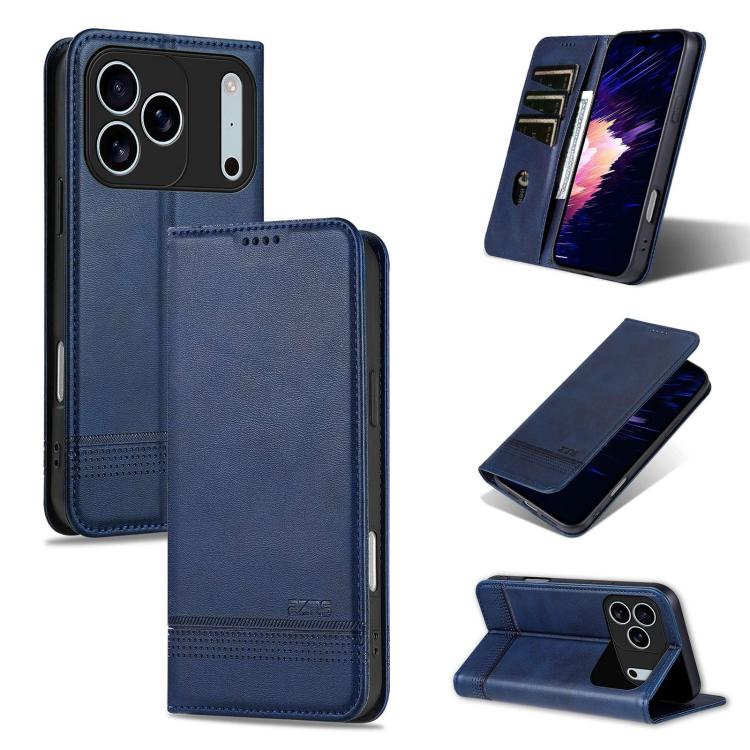 AZNS Magnetic Calf Texture Flip Leather Phone Case, For iPhone 18 Pro, For iPhone 18 Pro Max, For iPhone 17e / 16e, For iPhone 17 Pro Max, For iPhone 17 Pro, For iPhone 17, For iPhone Air, For iPhone 16 Pro Max, For iPhone 16 Pro, For iPhone 16 Plus   ...