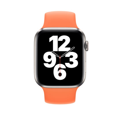 For Apple Watch Series 5 & 4 40mm / 3 & 2 & 1 38mm Solid Color Elastic Silicone Replacement Wrist Strap Watchband, Size:S 130mm, S 130mm, M 143mm, L 156mm