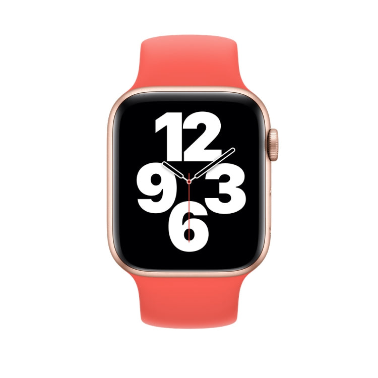 For Apple Watch Series 5 & 4 40mm / 3 & 2 & 1 38mm Solid Color Elastic Silicone Replacement Wrist Strap Watchband, Size:S 130mm, S 130mm, M 143mm, L 156mm