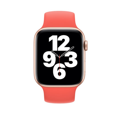 For Apple Watch Series 5 & 4 40mm / 3 & 2 & 1 38mm Solid Color Elastic Silicone Replacement Wrist Strap Watchband, Size:S 130mm, S 130mm, M 143mm, L 156mm