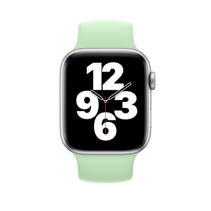 For Apple Watch Series 5 & 4 40mm / 3 & 2 & 1 38mm Solid Color Elastic Silicone Replacement Wrist Strap Watchband, Size:S 130mm, S 130mm, M 143mm, L 156mm