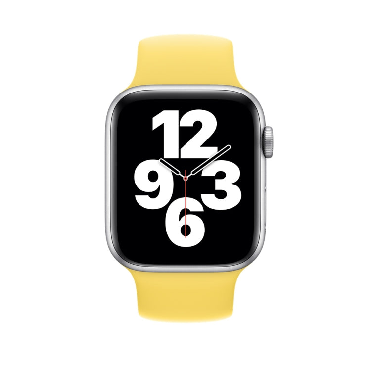 For Apple Watch Series 8&7 41mm / SE 2&6&SE&5&4 40mm / 3&2&1 38mm Solid Color Elastic Silicone Watch Band, Size:M 143mm (Aqua Blue), Size:M 143mm