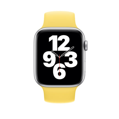 For Apple Watch Series 8&7 41mm / SE 2&6&SE&5&4 40mm / 3&2&1 38mm Solid Color Elastic Silicone Watch Band, Size:M 143mm (Aqua Blue), Size:M 143mm