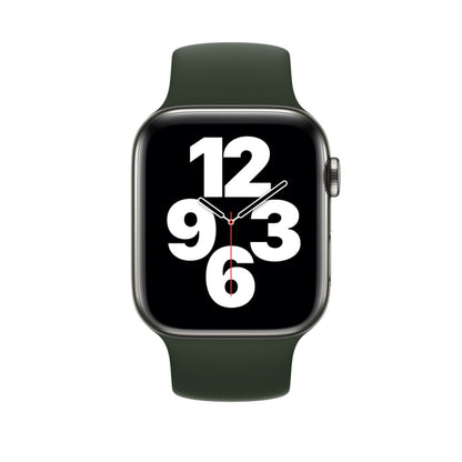 For Apple Watch Series 8&7 41mm / SE 2&6&SE&5&4 40mm / 3&2&1 38mm Solid Color Elastic Silicone Watch Band, Size:L 156mm, Size:L 156mm