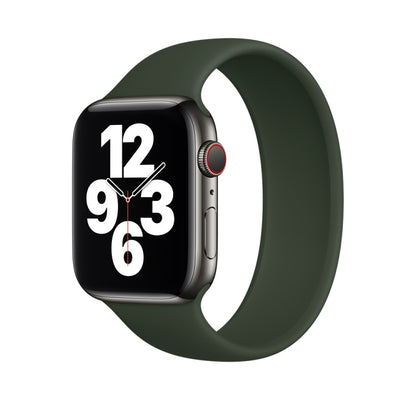 For Apple Watch Series 8&7 41mm / SE 2&6&SE&5&4 40mm / 3&2&1 38mm Solid Color Elastic Silicone Watch Band, Size:L 156mm, Size:L 156mm