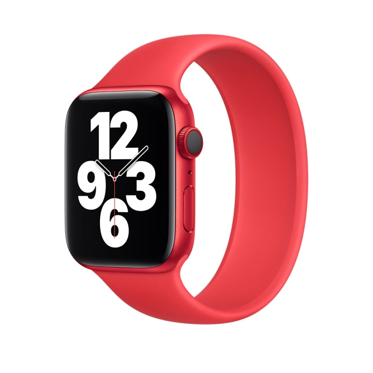 For Apple Watch Series 8&7 41mm / SE 2&6&SE&5&4 40mm / 3&2&1 38mm Solid Color Elastic Silicone Watch Band, Size:L 156mm, Size:L 156mm