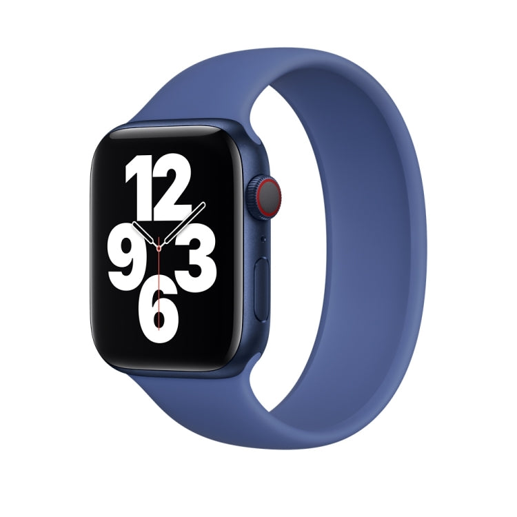 For Apple Watch Series 5 & 4 44mm / 3 & 2 & 1 42mm Solid Color Elastic Silicone Replacement Wrist Strap Watchband, S 130mm, Size:S 130mm, Size:M 143mm, M 143mm, Size:L 156mm, L 156mm