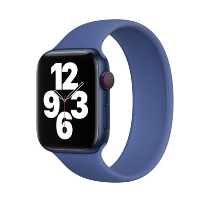For Apple Watch Series 5 & 4 44mm / 3 & 2 & 1 42mm Solid Color Elastic Silicone Replacement Wrist Strap Watchband, S 130mm, Size:S 130mm, Size:M 143mm, M 143mm, Size:L 156mm, L 156mm