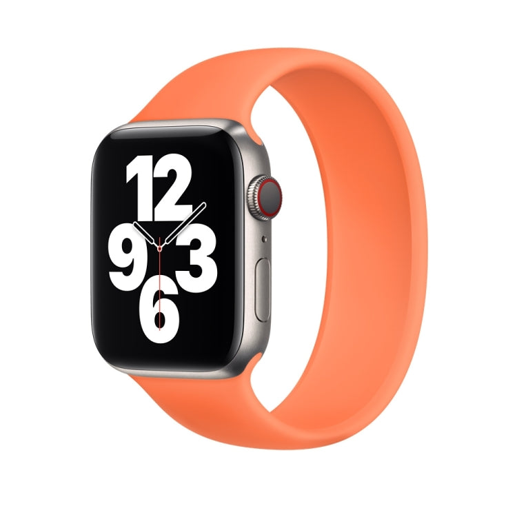 For Apple Watch Series 5 & 4 44mm / 3 & 2 & 1 42mm Solid Color Elastic Silicone Replacement Wrist Strap Watchband, S 130mm, Size:S 130mm, Size:M 143mm, M 143mm, Size:L 156mm, L 156mm