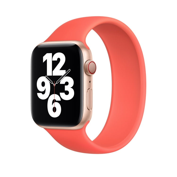 For Apple Watch Series 5 & 4 44mm / 3 & 2 & 1 42mm Solid Color Elastic Silicone Replacement Wrist Strap Watchband, S 130mm, Size:S 130mm, Size:M 143mm, M 143mm, Size:L 156mm, L 156mm