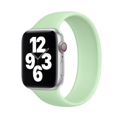 For Apple Watch Series 5 & 4 44mm / 3 & 2 & 1 42mm Solid Color Elastic Silicone Replacement Wrist Strap Watchband, S 130mm, Size:S 130mm, Size:M 143mm, M 143mm, Size:L 156mm, L 156mm