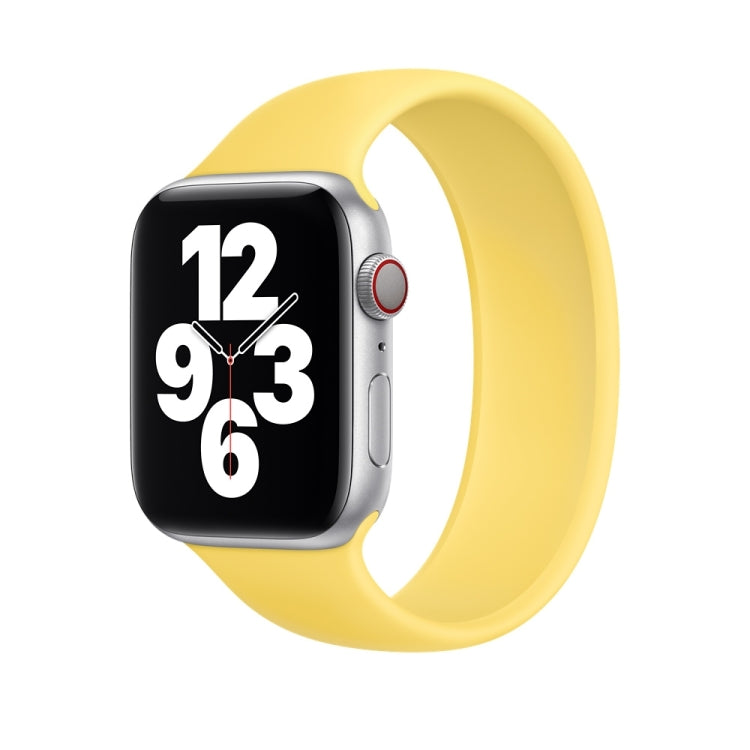 For Apple Watch Series 5 & 4 44mm / 3 & 2 & 1 42mm Solid Color Elastic Silicone Replacement Wrist Strap Watchband, S 130mm, Size:S 130mm, Size:M 143mm, M 143mm, Size:L 156mm, L 156mm
