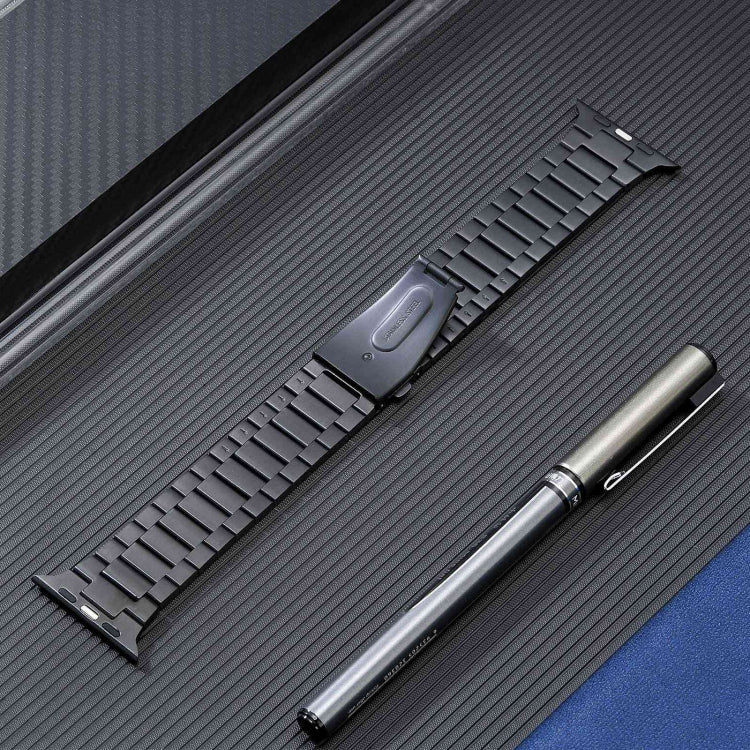 Flat Buckle Stainless Steel Watch Band, For Apple Watch SE 2023 44mm, For Apple Watch Ultra 49mm, For Apple Watch SE 2023 40mm, For Apple Watch Ultra 2 49mm, For Apple Watch Series 9 45mm, For Apple Watch SE 2022 40mm, For Apple Watch SE 2022 44mm     ...