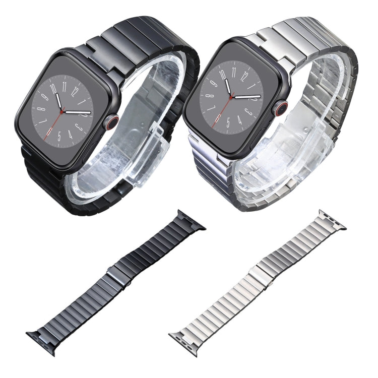 Flat Buckle Stainless Steel Watch Band, For Apple Watch SE 2023 44mm, For Apple Watch Ultra 49mm, For Apple Watch SE 2023 40mm, For Apple Watch Ultra 2 49mm, For Apple Watch Series 9 45mm, For Apple Watch SE 2022 40mm, For Apple Watch SE 2022 44mm     ...