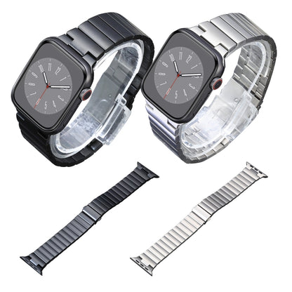Flat Buckle Stainless Steel Watch Band, For Apple Watch SE 2023 44mm, For Apple Watch Ultra 49mm, For Apple Watch SE 2023 40mm, For Apple Watch Ultra 2 49mm, For Apple Watch Series 9 45mm, For Apple Watch SE 2022 40mm, For Apple Watch SE 2022 44mm     ...