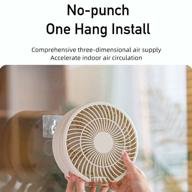 WSK302 Ventilateur mural avec tête pivotante 4000mAh et veilleuse