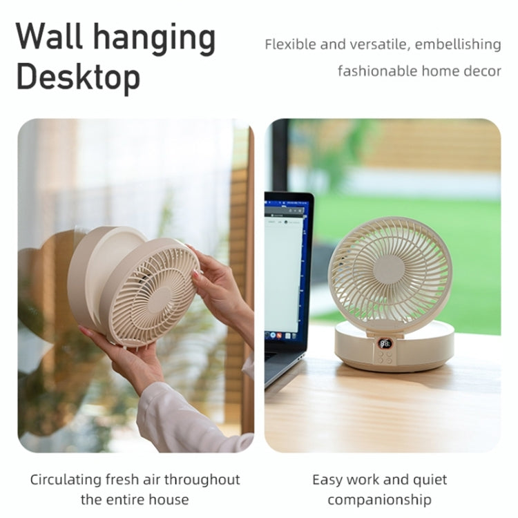WSK302 Ventilateur mural avec tête pivotante 4000mAh et veilleuse