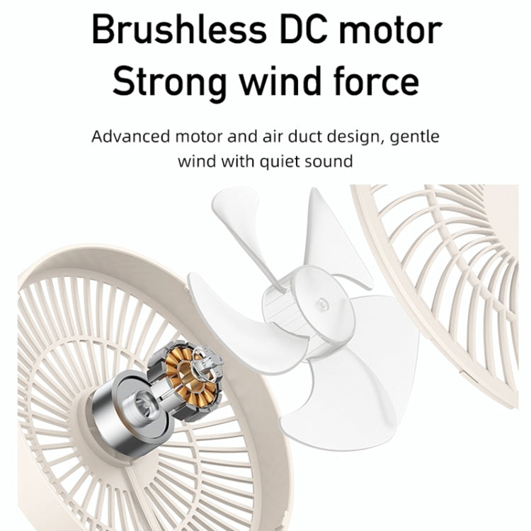 WSK302 Ventilateur mural avec tête pivotante 4000mAh et veilleuse