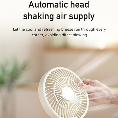 WSK302 Ventilateur mural avec tête pivotante 4000mAh et veilleuse