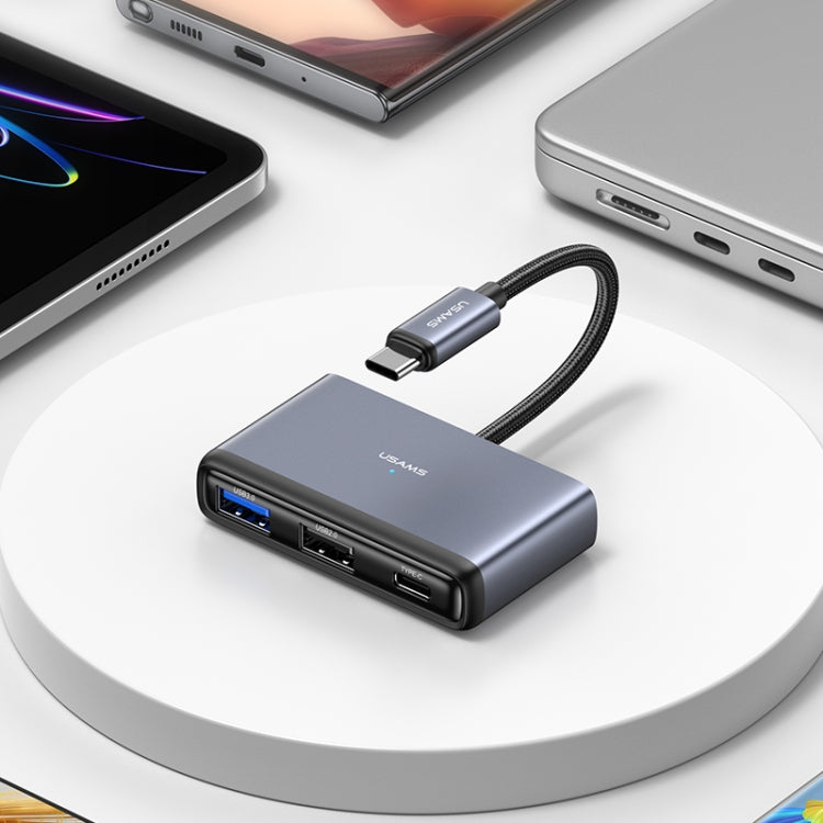 USAMS US-SJ627 4 in 1 Type-C Multifunctional Docking Station HUB, US-SJ627