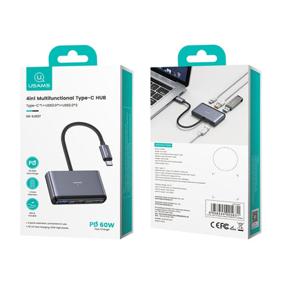 USAMS US-SJ627 4 in 1 Type-C Multifunctional Docking Station HUB, US-SJ627