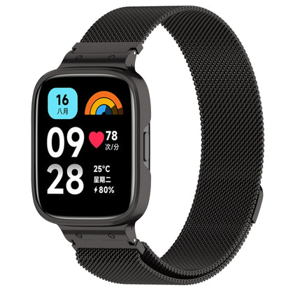 2 in 1 Milan Metal Watch Band with Watch Frame, For Redmi Watch 3 Lite / Watch 3 Active