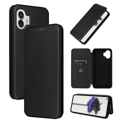 Carbon Fiber Texture Flip Leather Phone Case, For Nothing Phone 4a Pro, For Nothing Phone 4a, For Nothing Phone 3a Lite, For Nothing Phone 3 5G, For Nothing Phone 3a, For Nothing Phone 3a Pro, For Nothing CMF Phone 1, For Nothing Phone 2