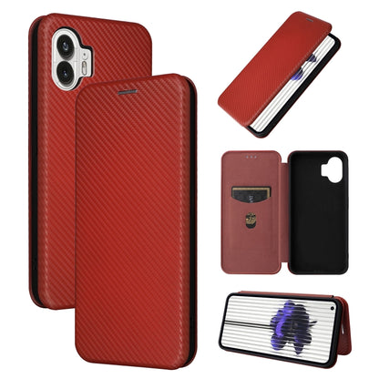 Carbon Fiber Texture Flip Leather Phone Case, For Nothing Phone 4a Pro, For Nothing Phone 4a, For Nothing Phone 3a Lite, For Nothing Phone 3 5G, For Nothing Phone 3a, For Nothing Phone 3a Pro, For Nothing CMF Phone 1, For Nothing Phone 2