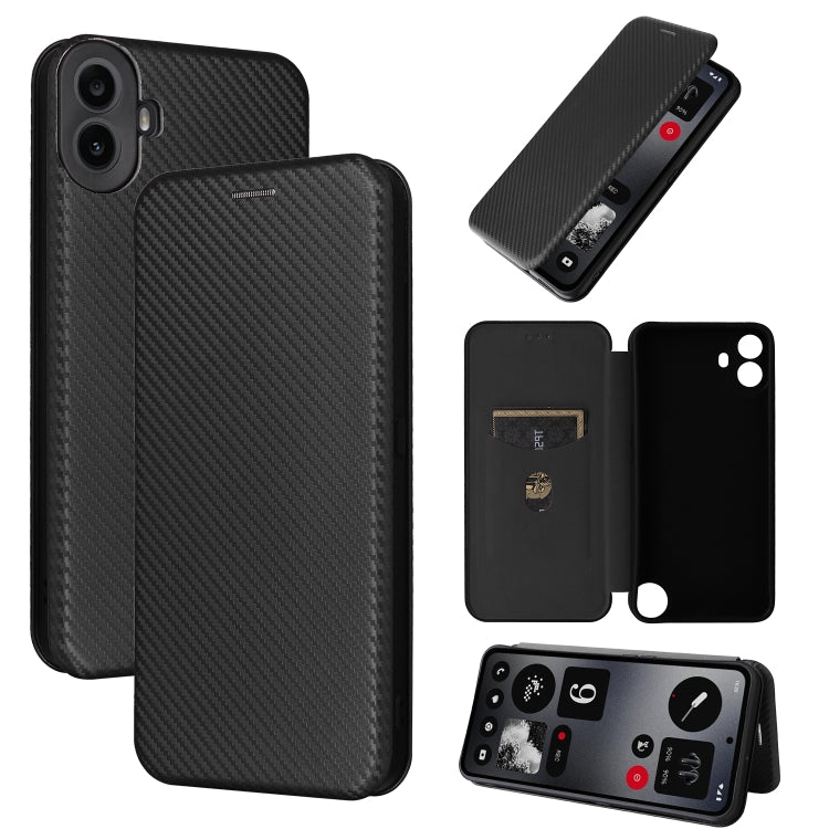 Carbon Fiber Texture Flip Leather Phone Case, For Nothing Phone 4a Pro, For Nothing Phone 4a, For Nothing Phone 3a Lite, For Nothing Phone 3 5G, For Nothing Phone 3a, For Nothing Phone 3a Pro, For Nothing CMF Phone 1, For Nothing Phone 2