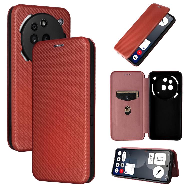 Carbon Fiber Texture Flip Leather Phone Case, For Nothing Phone 4a Pro, For Nothing Phone 4a, For Nothing Phone 3a Lite, For Nothing Phone 3 5G, For Nothing Phone 3a, For Nothing Phone 3a Pro, For Nothing CMF Phone 1, For Nothing Phone 2