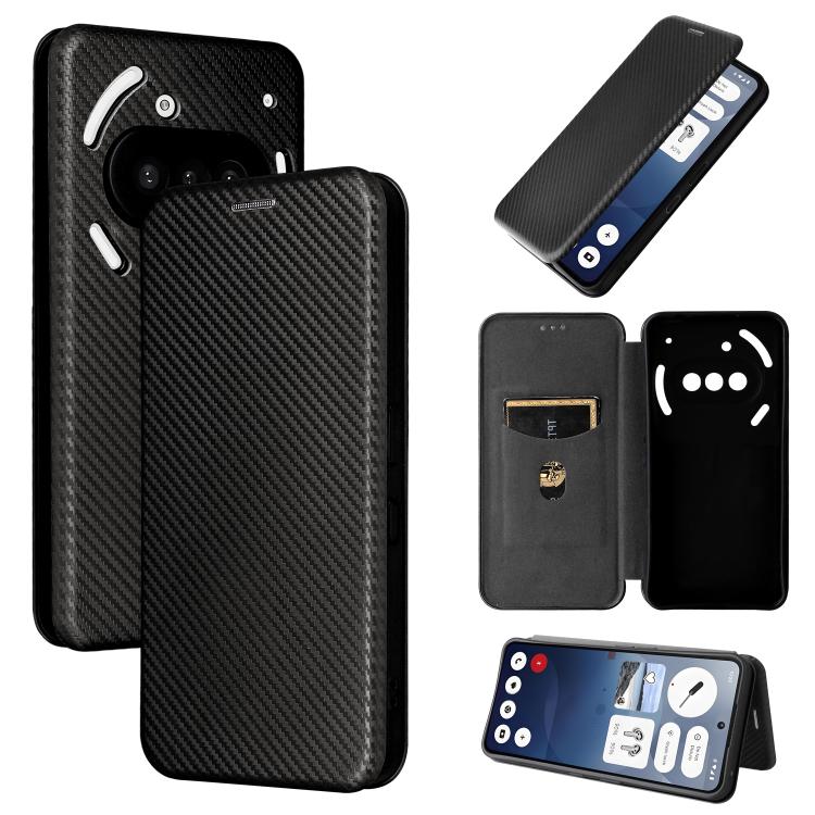 Carbon Fiber Texture Flip Leather Phone Case, For Nothing Phone 4a Pro, For Nothing Phone 4a, For Nothing Phone 3a Lite, For Nothing Phone 3 5G, For Nothing Phone 3a, For Nothing Phone 3a Pro, For Nothing CMF Phone 1, For Nothing Phone 2