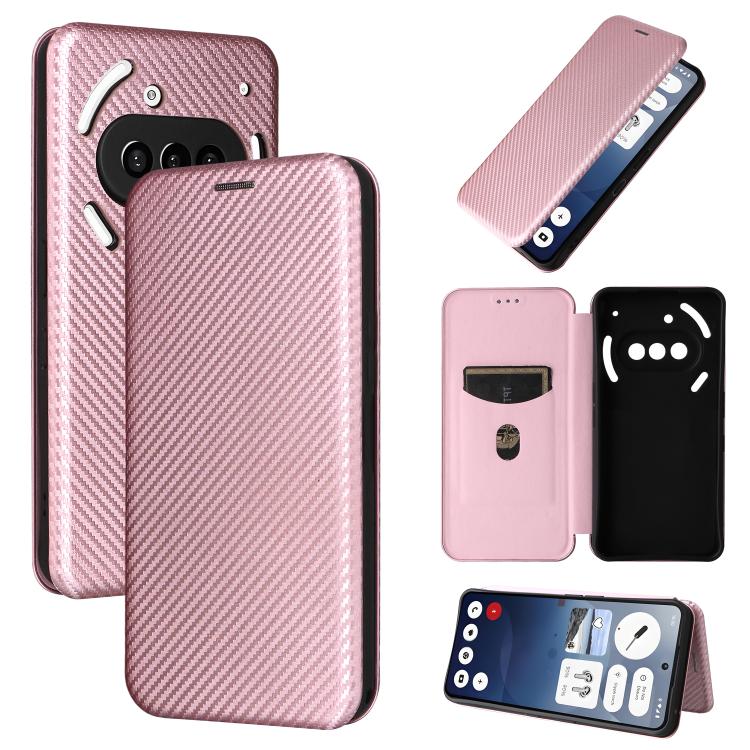 Carbon Fiber Texture Flip Leather Phone Case, For Nothing Phone 4a Pro, For Nothing Phone 4a, For Nothing Phone 3a Lite, For Nothing Phone 3 5G, For Nothing Phone 3a, For Nothing Phone 3a Pro, For Nothing CMF Phone 1, For Nothing Phone 2