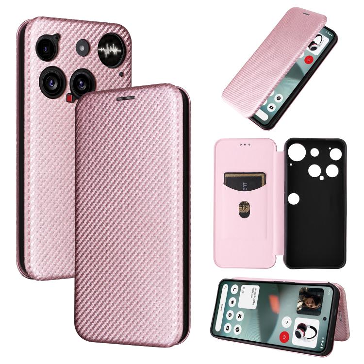 Carbon Fiber Texture Flip Leather Phone Case, For Nothing Phone 4a Pro, For Nothing Phone 4a, For Nothing Phone 3a Lite, For Nothing Phone 3 5G, For Nothing Phone 3a, For Nothing Phone 3a Pro, For Nothing CMF Phone 1, For Nothing Phone 2