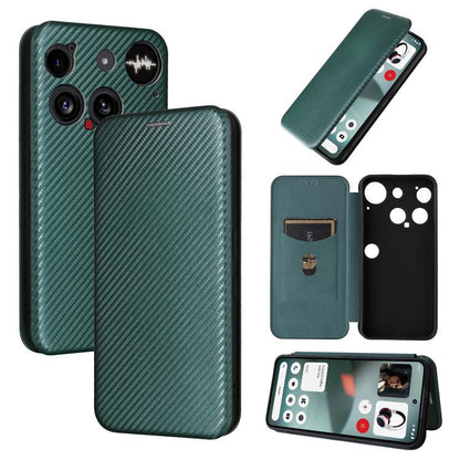 Carbon Fiber Texture Flip Leather Phone Case, For Nothing Phone 4a Pro, For Nothing Phone 4a, For Nothing Phone 3a Lite, For Nothing Phone 3 5G, For Nothing Phone 3a, For Nothing Phone 3a Pro, For Nothing CMF Phone 1, For Nothing Phone 2