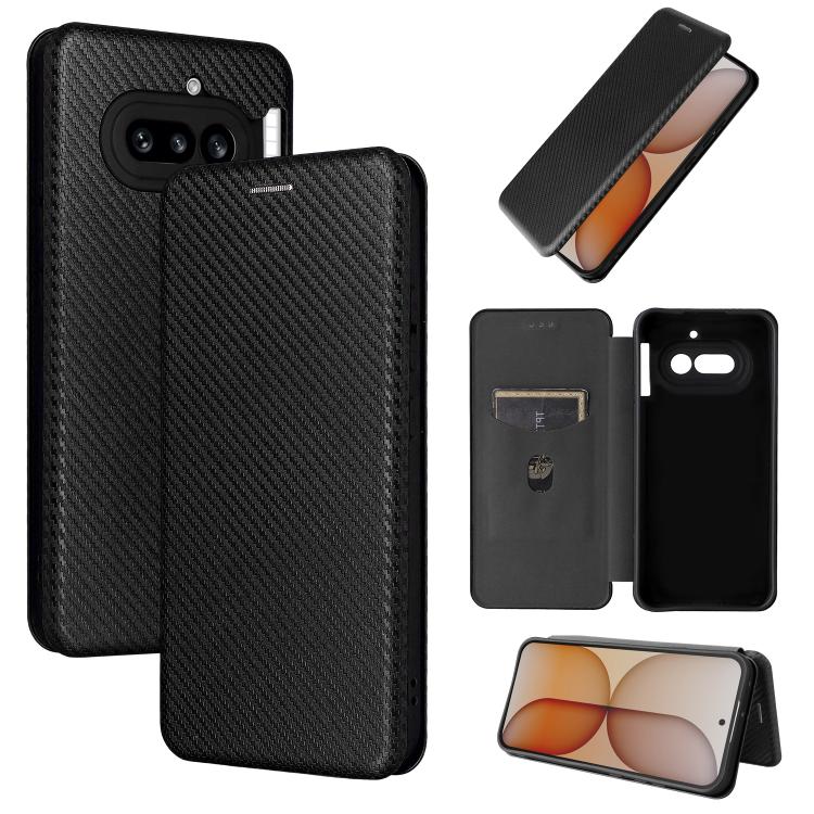 Carbon Fiber Texture Flip Leather Phone Case, For Nothing Phone 4a Pro, For Nothing Phone 4a, For Nothing Phone 3a Lite, For Nothing Phone 3 5G, For Nothing Phone 3a, For Nothing Phone 3a Pro, For Nothing CMF Phone 1, For Nothing Phone 2