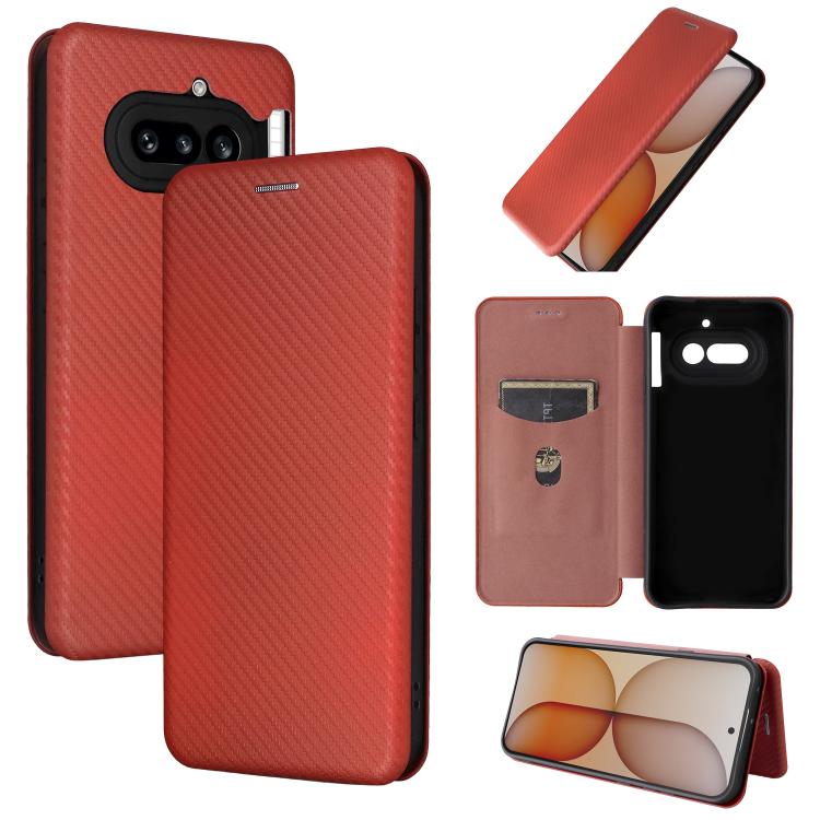 Carbon Fiber Texture Flip Leather Phone Case, For Nothing Phone 4a Pro, For Nothing Phone 4a, For Nothing Phone 3a Lite, For Nothing Phone 3 5G, For Nothing Phone 3a, For Nothing Phone 3a Pro, For Nothing CMF Phone 1, For Nothing Phone 2