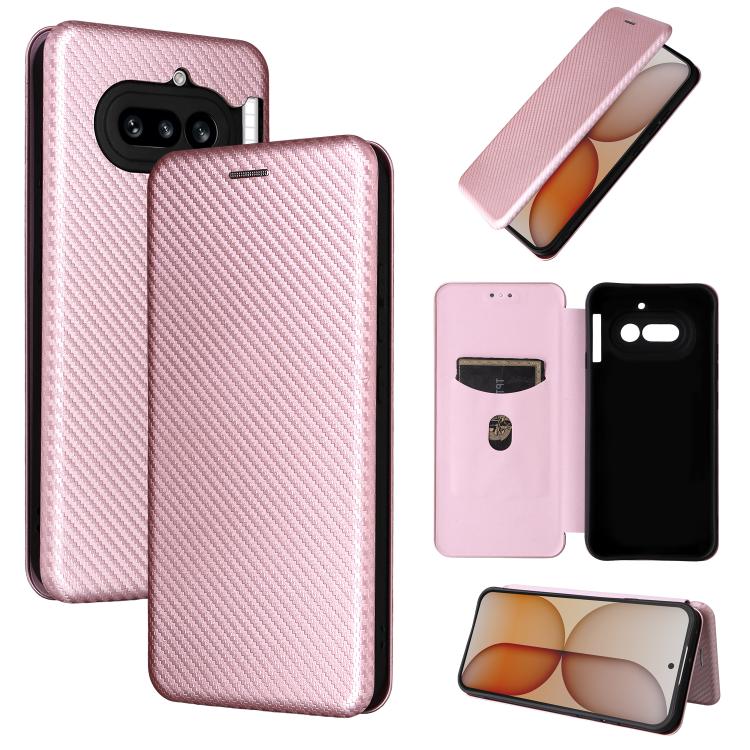 Carbon Fiber Texture Flip Leather Phone Case, For Nothing Phone 4a Pro, For Nothing Phone 4a, For Nothing Phone 3a Lite, For Nothing Phone 3 5G, For Nothing Phone 3a, For Nothing Phone 3a Pro, For Nothing CMF Phone 1, For Nothing Phone 2