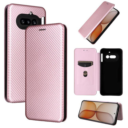 Carbon Fiber Texture Flip Leather Phone Case, For Nothing Phone 4a Pro, For Nothing Phone 4a, For Nothing Phone 3a Lite, For Nothing Phone 3 5G, For Nothing Phone 3a, For Nothing Phone 3a Pro, For Nothing CMF Phone 1, For Nothing Phone 2