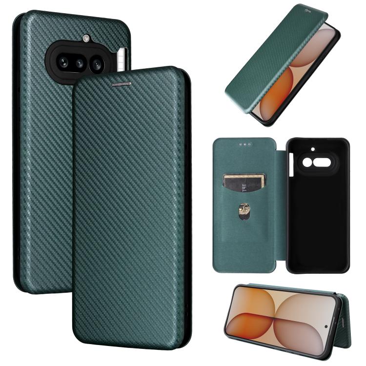 Carbon Fiber Texture Flip Leather Phone Case, For Nothing Phone 4a Pro, For Nothing Phone 4a, For Nothing Phone 3a Lite, For Nothing Phone 3 5G, For Nothing Phone 3a, For Nothing Phone 3a Pro, For Nothing CMF Phone 1, For Nothing Phone 2