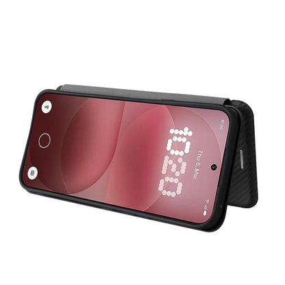 Carbon Fiber Texture Flip Leather Phone Case, For Nothing Phone 4a Pro, For Nothing Phone 4a, For Nothing Phone 3a Lite, For Nothing Phone 3 5G, For Nothing Phone 3a, For Nothing Phone 3a Pro, For Nothing CMF Phone 1, For Nothing Phone 2