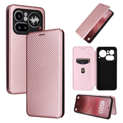 Carbon Fiber Texture Flip Leather Phone Case, For Nothing Phone 4a Pro, For Nothing Phone 4a, For Nothing Phone 3a Lite, For Nothing Phone 3 5G, For Nothing Phone 3a, For Nothing Phone 3a Pro, For Nothing CMF Phone 1, For Nothing Phone 2