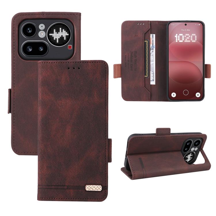 Magnetic Clasp Leather Phone Case, For Nothing Phone 4a Pro, For Nothing Phone 4a, For Nothing Phone 3a Lite, For Nothing Phone 2a, For Nothing Phone 2