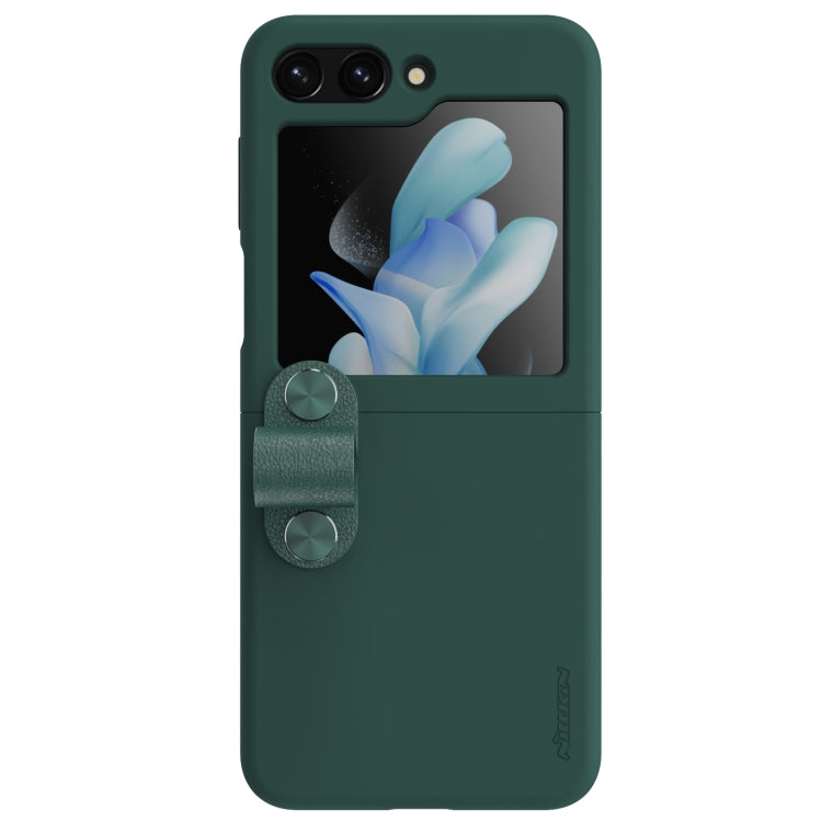 NILLKIN Skin Feel Liquid Silicone Phone Case With Finger Strap, For Samsung Galaxy Z Flip5