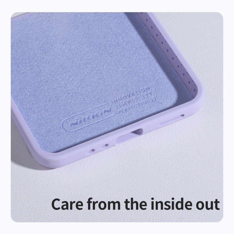 NILLKIN Skin Feel Liquid Silicone Phone Case With Finger Strap, For Samsung Galaxy Z Flip5