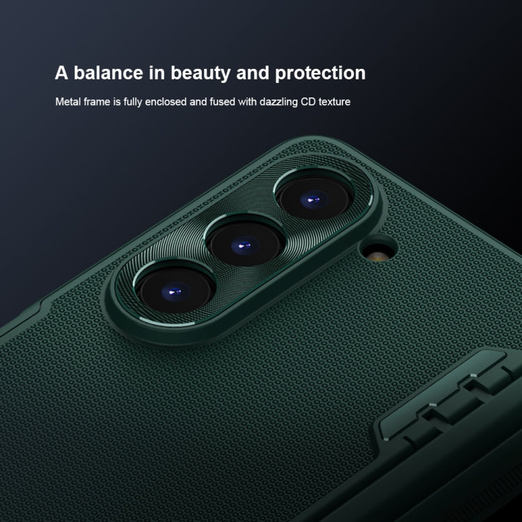 NILLKIN Frosted Fold PC + TPU Phone Case with Holder, For Samsung Galaxy Z Fold5