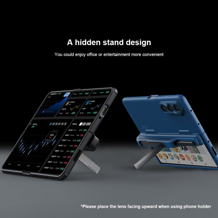 NILLKIN Frosted Fold PC + TPU Phone Case with Pen Slot, For Samsung Galaxy Z Fold5