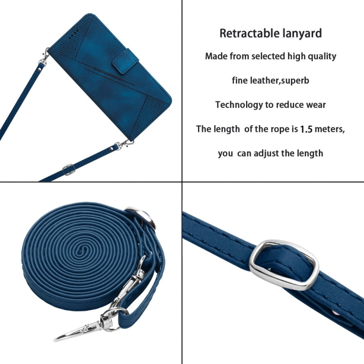 Dream Triangle Leather Phone Case with Lanyard