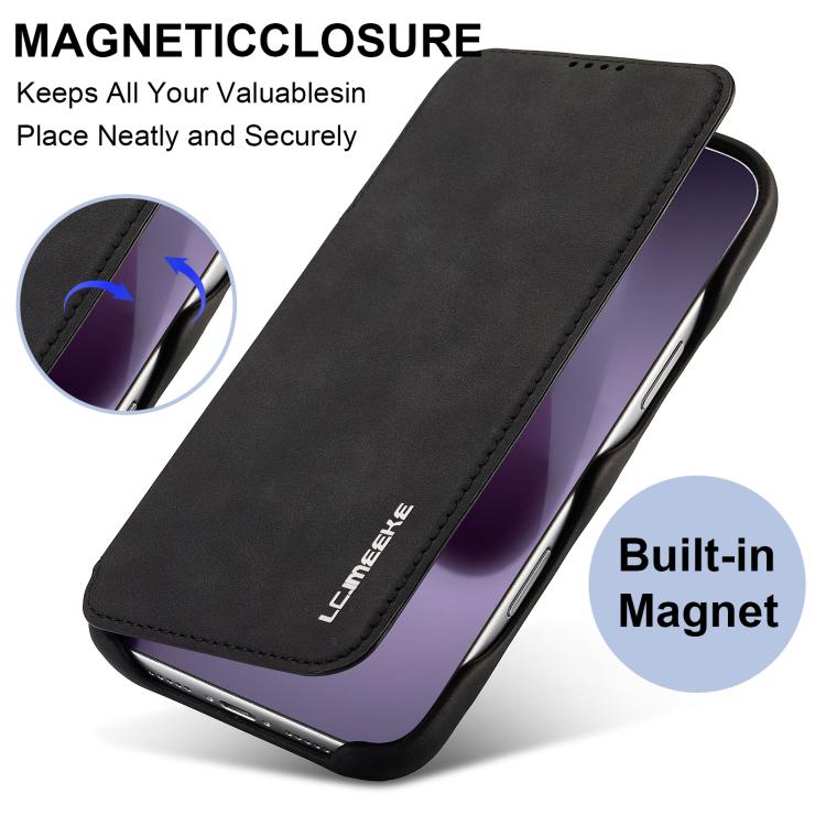 LC.IMEEKE Hon Ancient Series Flip Leather Phone Case, For iPhone 18 Pro / 17 Pro, For iPhone 18 Pro Max / 17 Pro Max, For iPhone 17, For iPhone 17 Air, For iPhone 16 Pro Max, For iPhone 16 Pro, For iPhone 16 Plus, For iPhone 16, For iPhone 15 Pro Max  ...