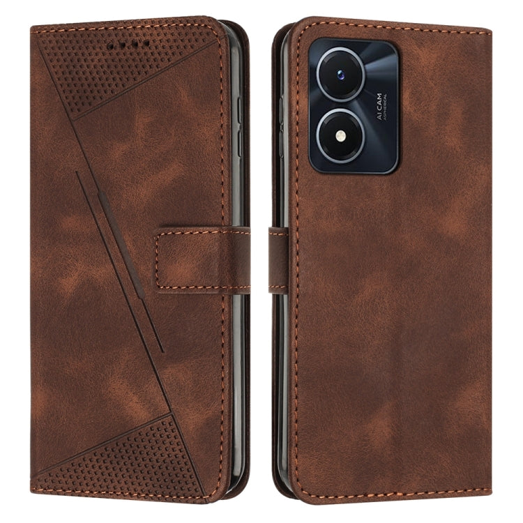 Étui de téléphone en cuir Dream Triangle avec lanière, pour vivo Y15a / Y15s, pour vivo Y21 / Y21s / Y33s, pour vivo Y20 / Y20i, pour vivo Y15 / Y17