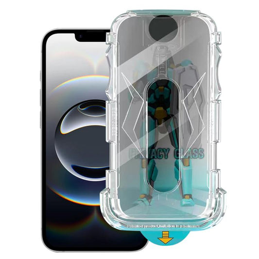 Easy Install 28 Degree Privacy Armor Tempered Glass Film, For iPhone 17e / 16e, For iPhone 17 Pro Max, For iPhone 17 Pro, For iPhone 17, For iPhone Air, For iPhone 16 Pro Max, For iPhone 16 Pro, For iPhone 16 Plus, For iPhone 16, For iPhone 15 Pro Max